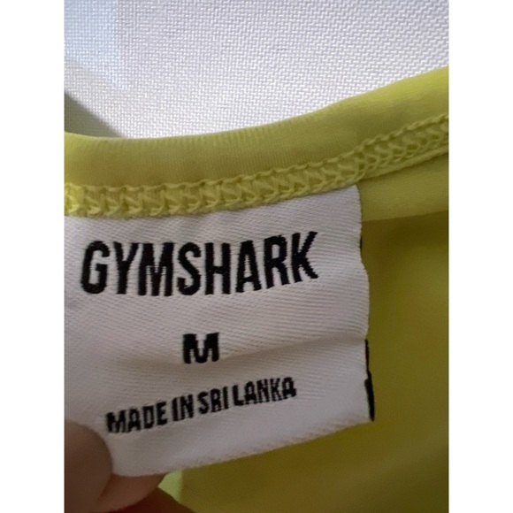 Gymshark Yellow Crop Tank Top Fitted Style - Picture 2 of 3